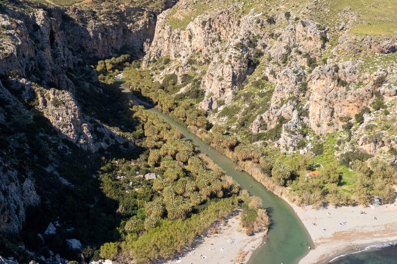 Preveli palm forest near Plakias, South Crete